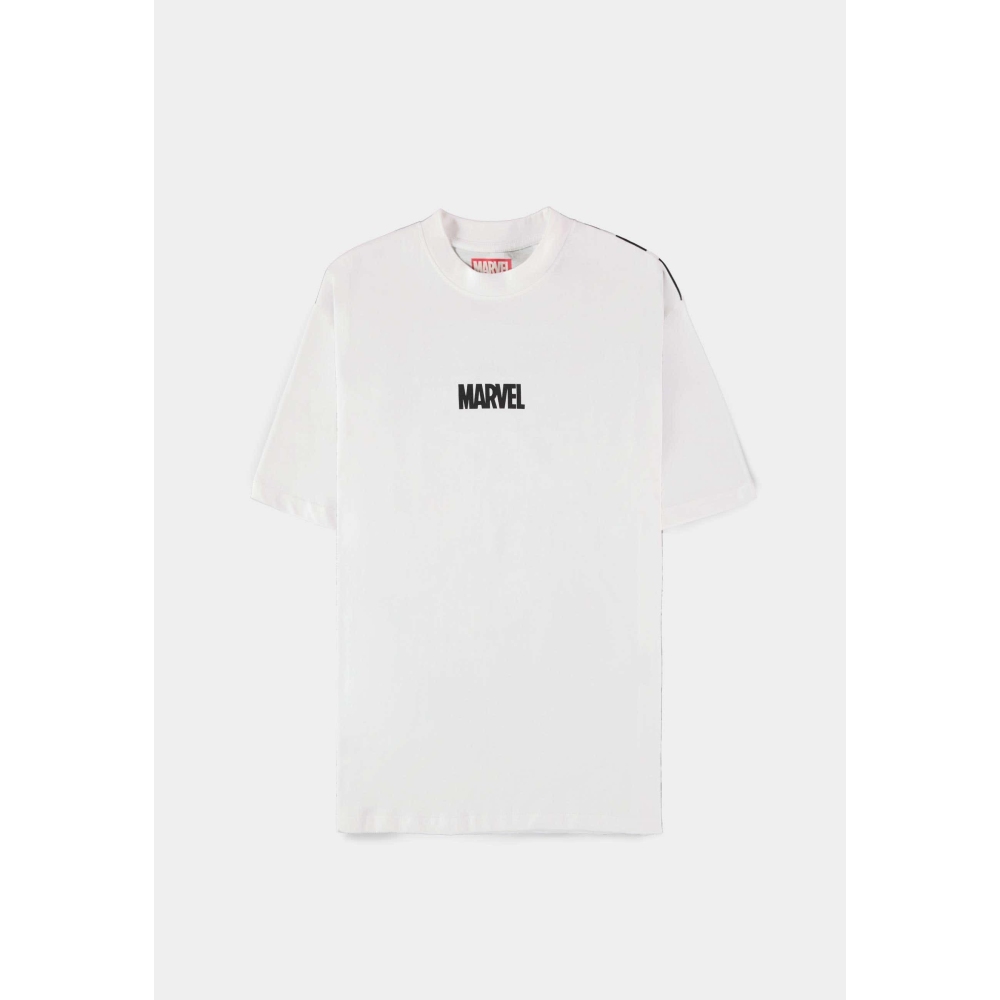 Marvel SpiderMan - Split Comic (Loose Fit) Tshirt Homme - Blanc